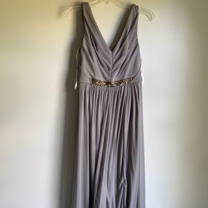 Bridesmaid dress David’s Bridal gray size 4